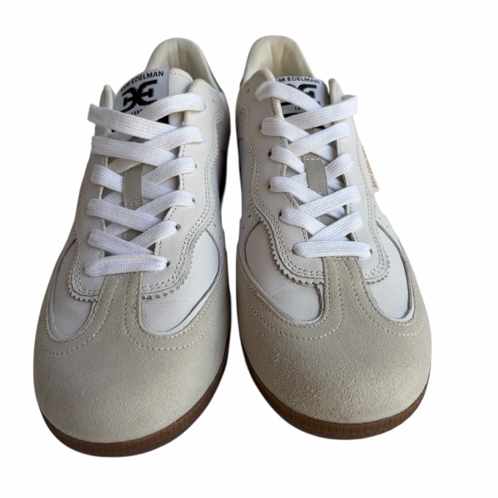 EUC Sam Edelman Kallen White/Green Sneakers Sz. 9.5 - Picture 3 of 11